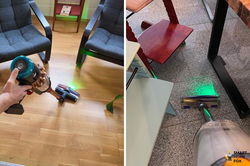Dyson V15 und V16 im Handling-Vergleich bei alltäglichen Situationen.